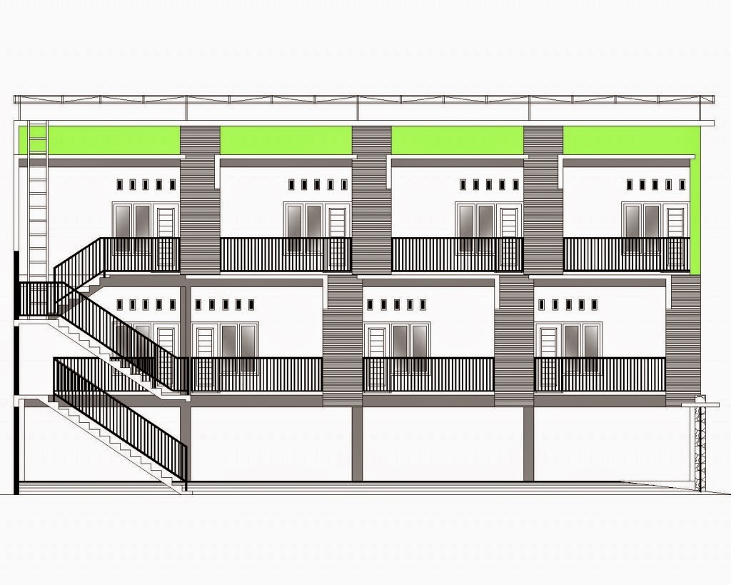 Desain Arsitektur Rumah Kos Minimalis Terbaru  2014 