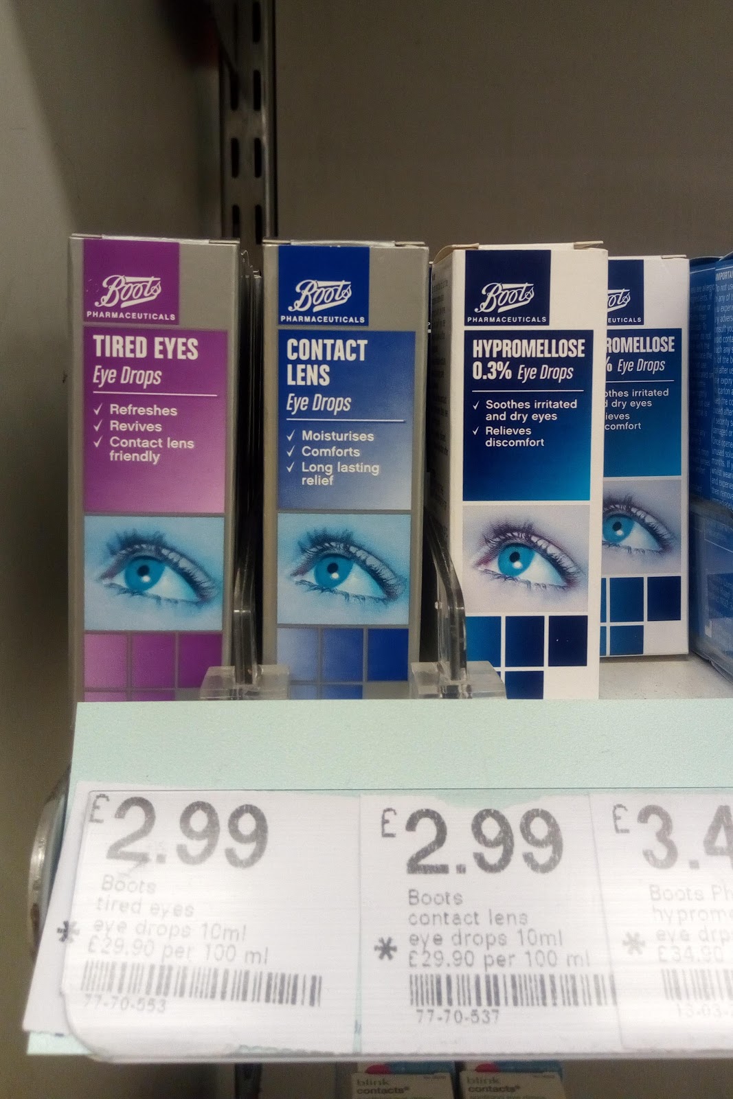 イギリスでの目薬の選び方。主にコンタクトレンズ用セイナニティLog