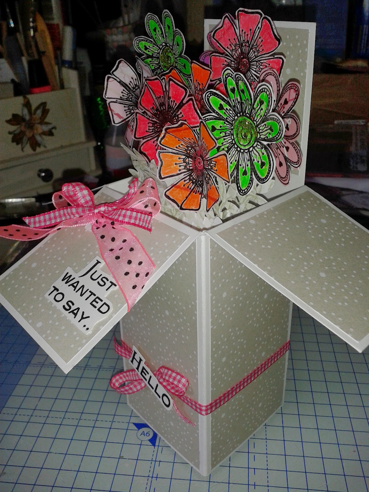 ME and MY Inky Fingers Flowers in a Box or just a card