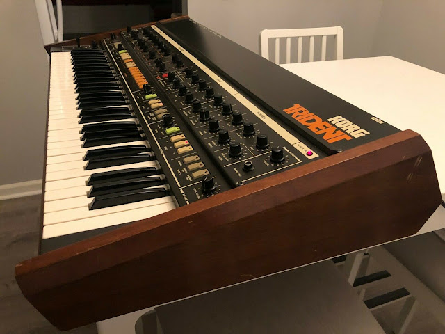 MATRIXSYNTH: Korg Trident Synthesizer Brass String Machine SN 331819