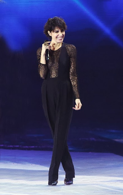 Giorgia indossa Gucci alla finale di X Factor Courtesy of Gettyimages