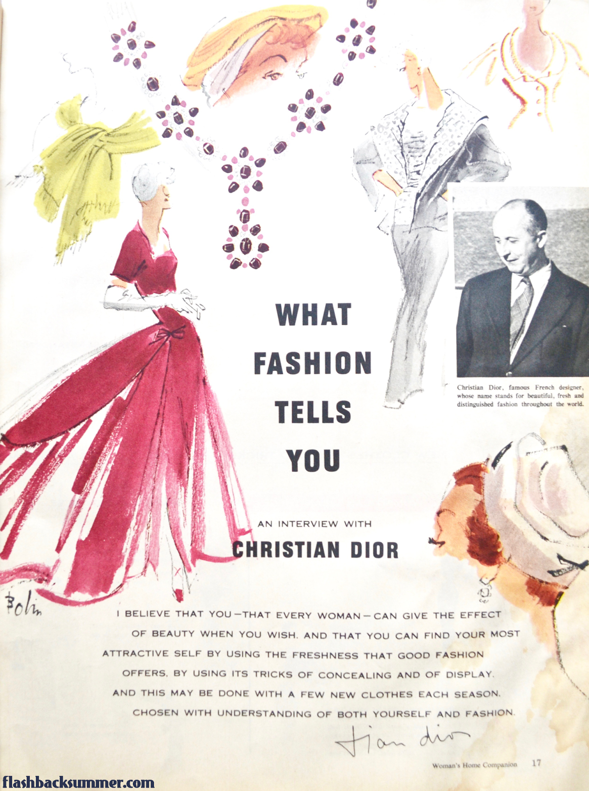 2/6 What Fashion Tells You an Interview with Christian Dior for the