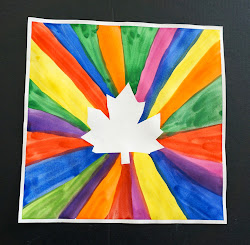 easy canadian project paint woman projects paper artist olympic summer leaf canada maple painting grade arts crafts idea rainbow thatartistwoman