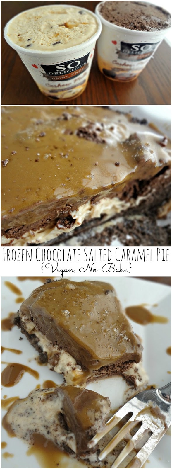 So Delicious Dairy Free® Frozen Chocolate Salted Caramel Pie {Vegan, No-Bake} So Delicious Dairy Free® Frozen Chocolate Salted Caramel Pie {Vegan, No-Bake}