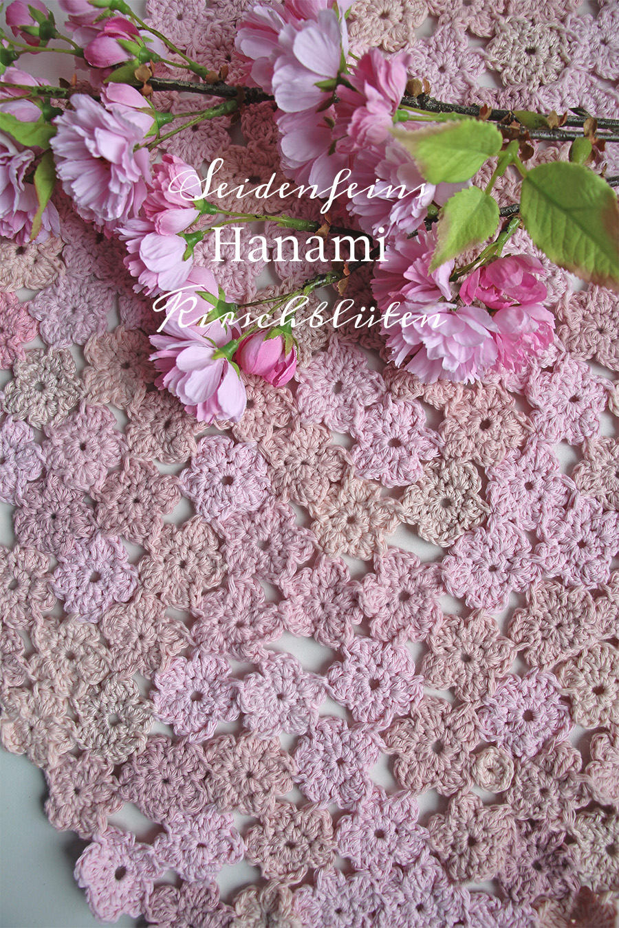 HANAMI gehäkelte Kirschblüten Decke * Tutorial * crochet a cherry flower blanket