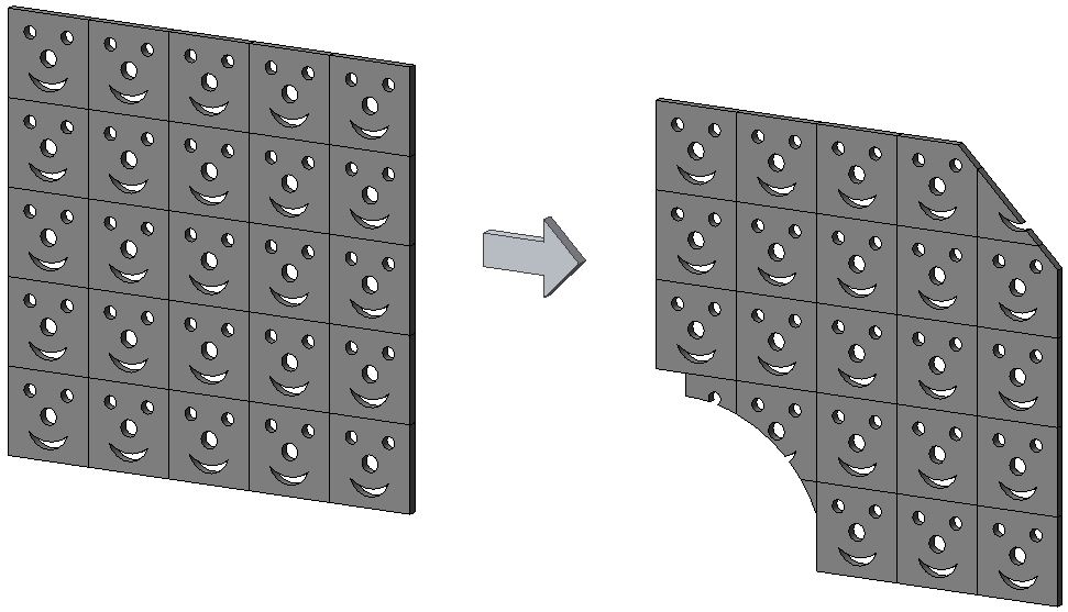 RevitCat Scaling Revit Families Nested in Curtain Panel Patterns