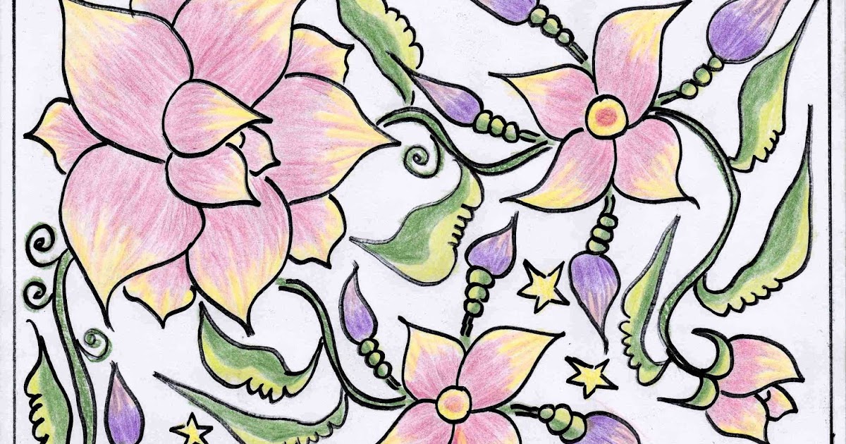 Gambar Bunga Yang Mudah Digambar Dan Sudah Ada Warnanya