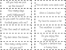 Preslar's Place: Fall Sentence Sort Activity on Manic Monday with ...