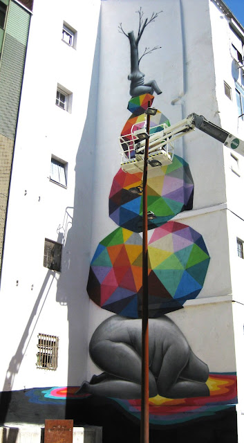 Street Art By Spanish Artist Okuda On The Streets Of Zaragoza, Spain. 2