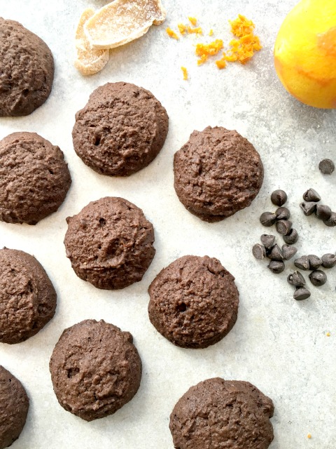 Whole Wheat Double Chocolate Cookies Three Ways. These deliciously soft cookies are good as is, and are extra delicious with candied ginger or orange zest added.