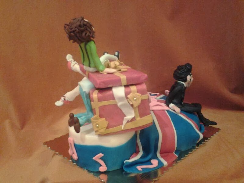 one direction cake 3d e 2d