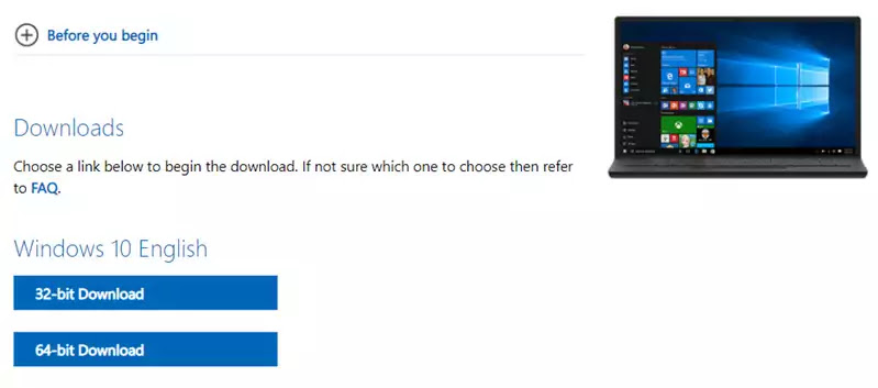 Download the Windows 10 32-bit and 64-bit ISO image Download the Windows 10 32-bit and 64-bit ISO image