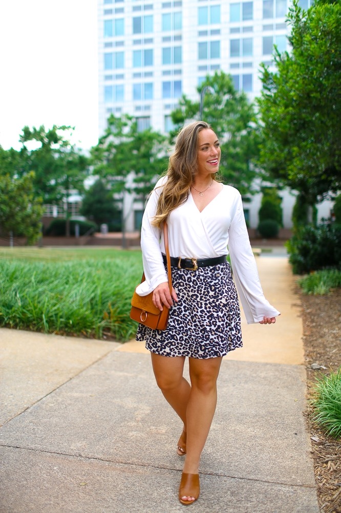 Leopard Skirt Wear to Work Outfit