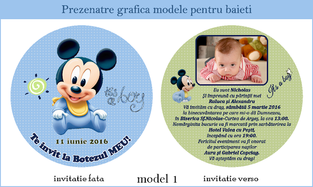 invitatii botez rotunde