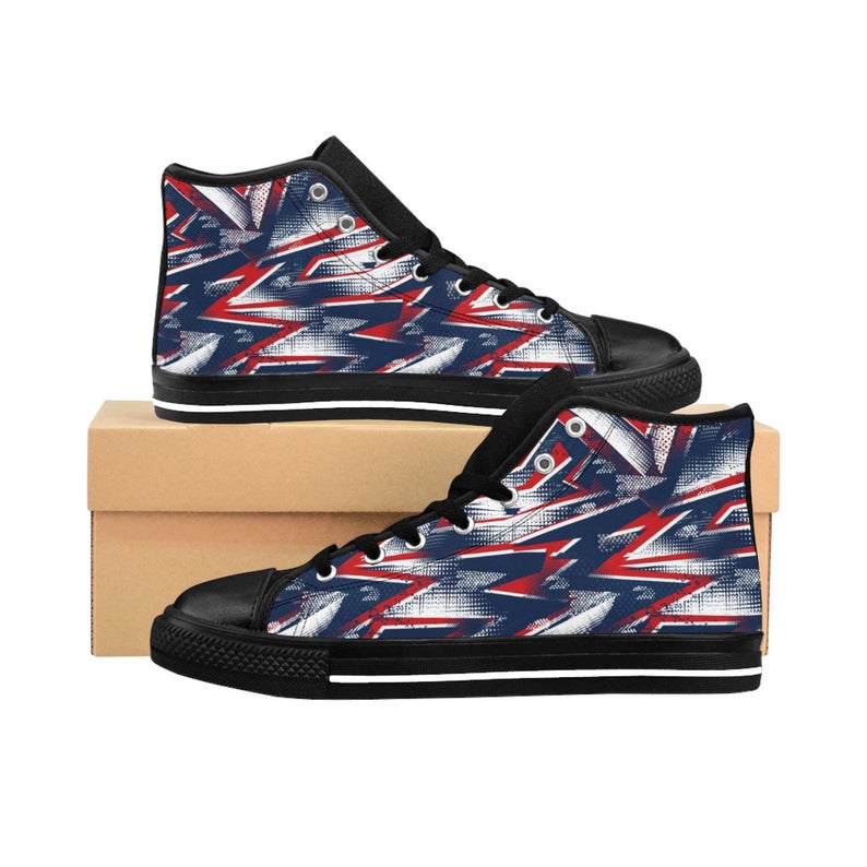 Men's Denim High-top Sneakers