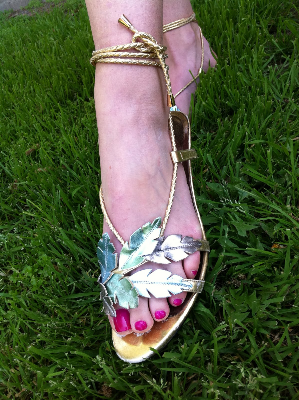 Fabulously Ridiculous Day 16Gold Leaf Heels