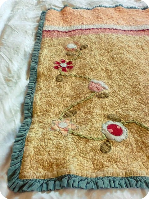 Quilt Story: Flowers for Sarah from Kiss Kiss quilt...