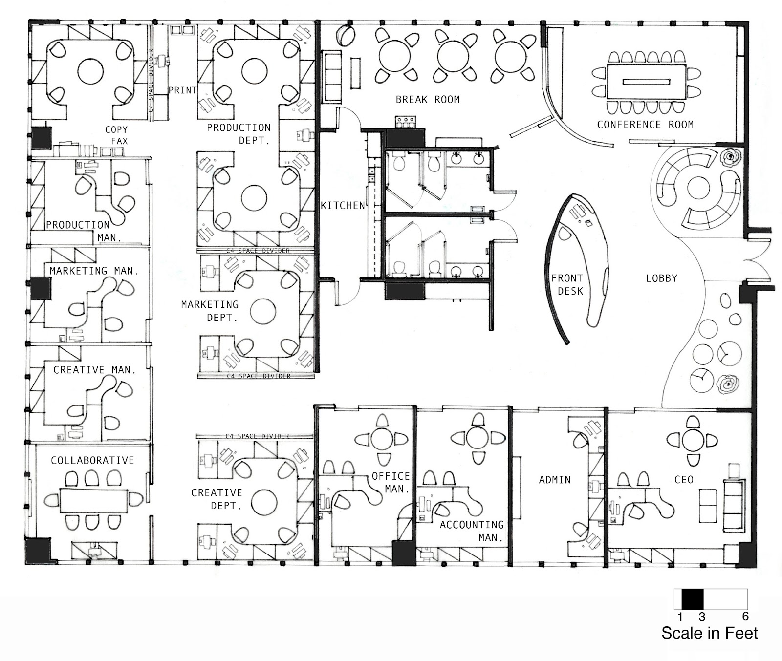 Interior Design: Corporate Studio: C4 Office Design