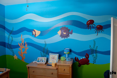 gambar lukis dinding kamar anak tema pemandangan laut