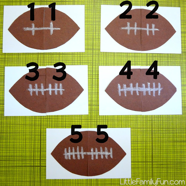Little Family Fun Football Laces Counting Game