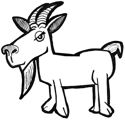 Kambing Drawing Gallery Billy Goat Cartoon Gambar