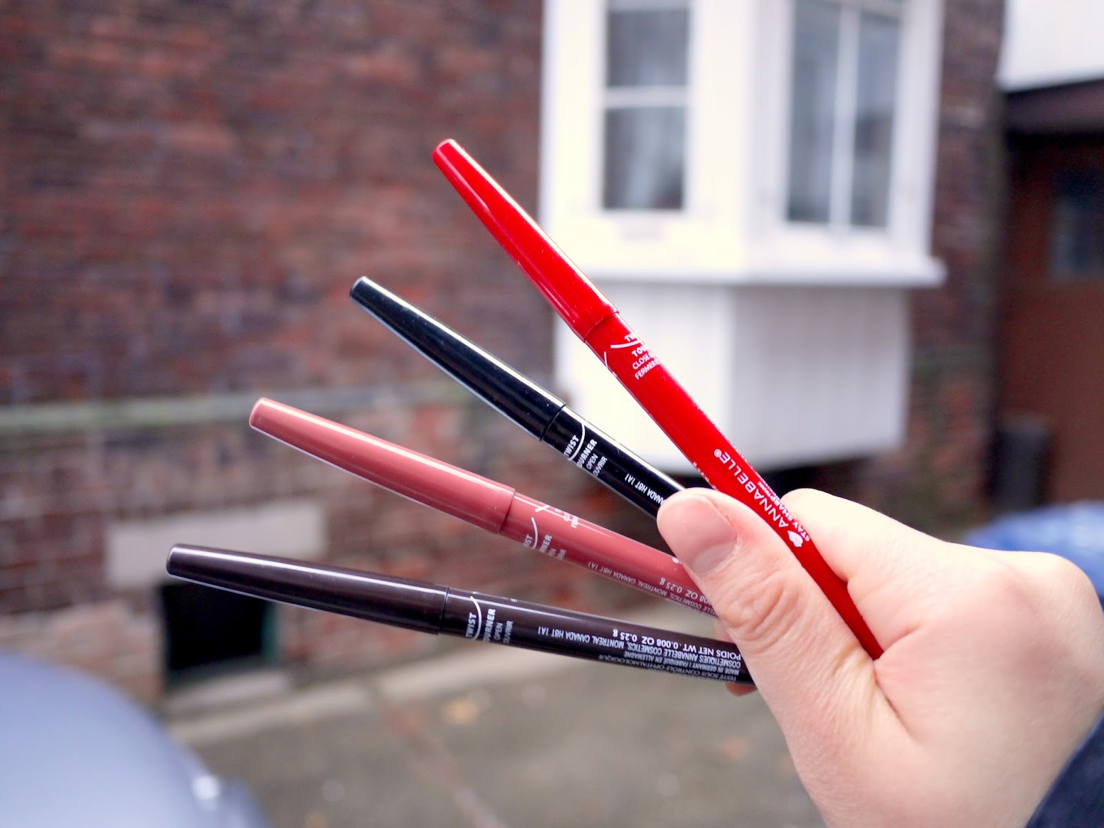 Annabelle Stay Sharp Waterproof liners java go black cappucino glam red review swatch