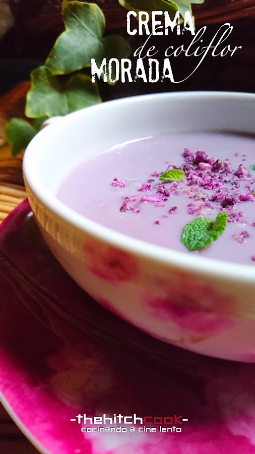 Crema de coliflor morada