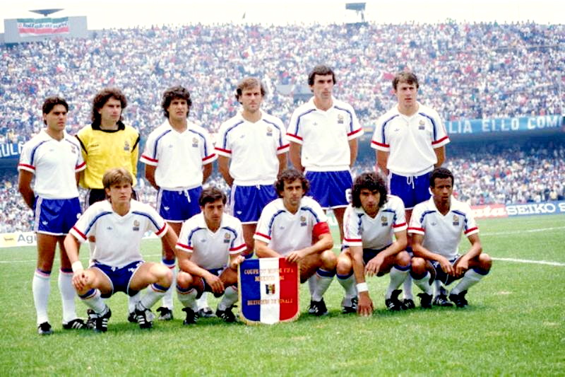 EQUIPOS DE FÚTBOL: SELECCIÓN DE FRANCIA contra Italia 17/06/1986