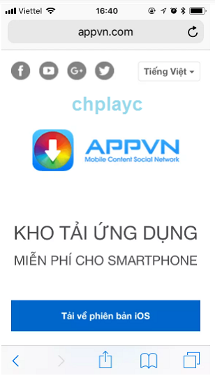 Download Appvn Plus cho các máy iOS (iPhone, iPad) chưa Jailbreak Miễn Phí b