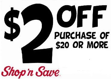 Coupon STL: Shop &#39;n Save $2 off $20 Coupon