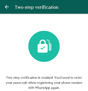 WhatsApp Two-step Verification Screen WhatsApp Two-step Verification Screen