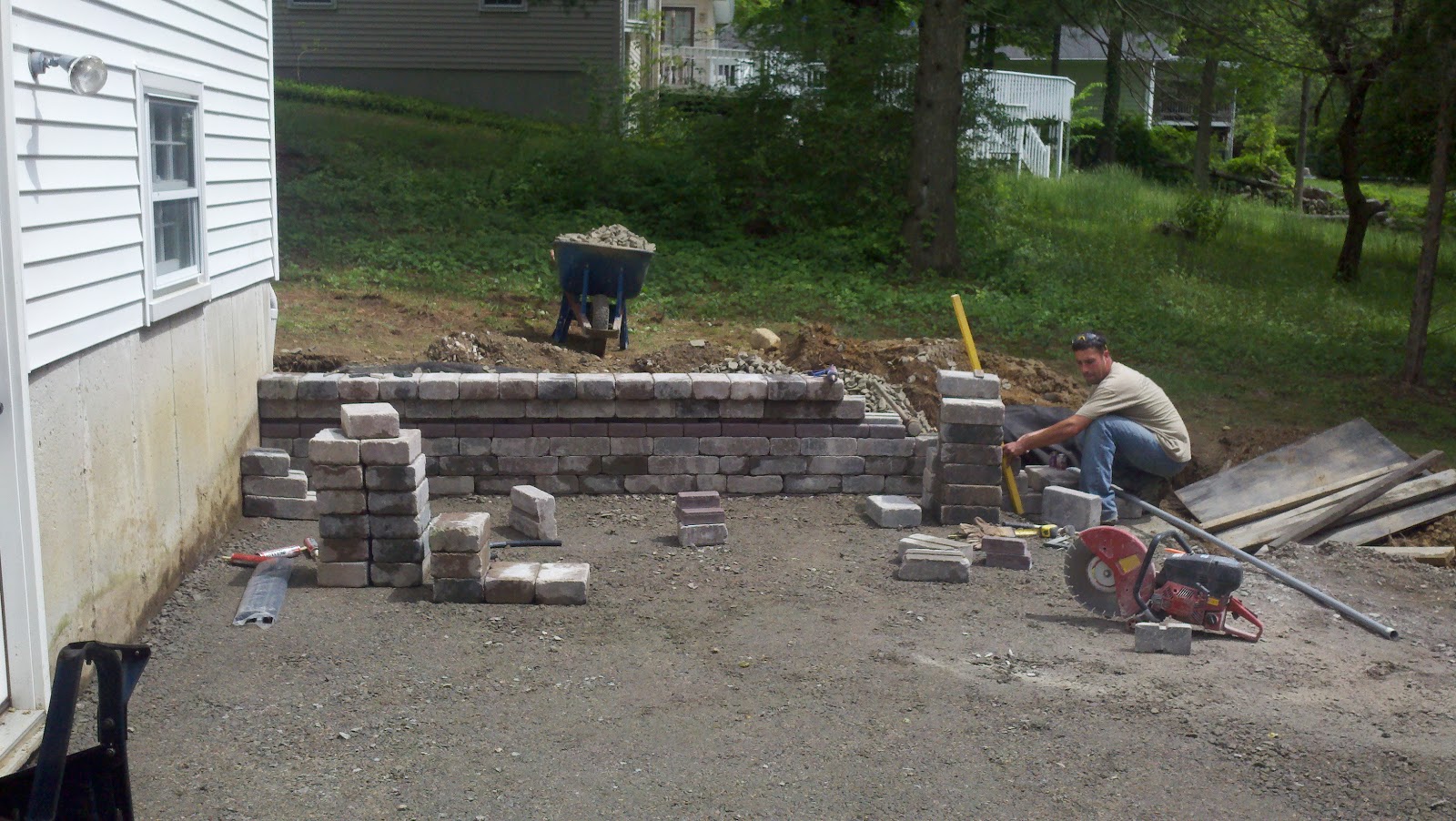 A Changing Home Transform the Yard! A Patio, Wall, Walkway Story