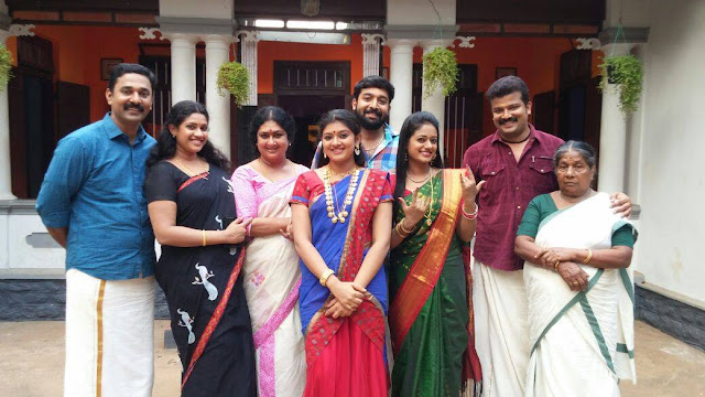 Actors and actresses of Moonumani Serial - Ajayan Joseph, Meera Krishna, Kalaranjini, Sreelaya, Niranjan , Preetha, Santhosh and Sethulekshmi
