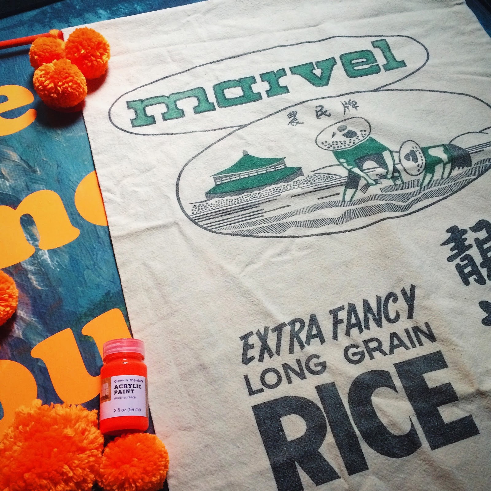  kraftykym DIY Rice Bag Wall Hanging