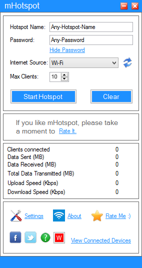 برنامج مجاني لتحويل جهازك اللأب توب أو الاندرويد لنقطة أتصال بالأنترنت لأسلكية مع أجهزة متعددة بالواي فاي mHotspot 7.0.4