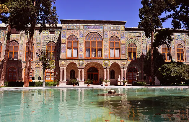 Golestan Palace with its wonderful tileworks. Tehran, Ian