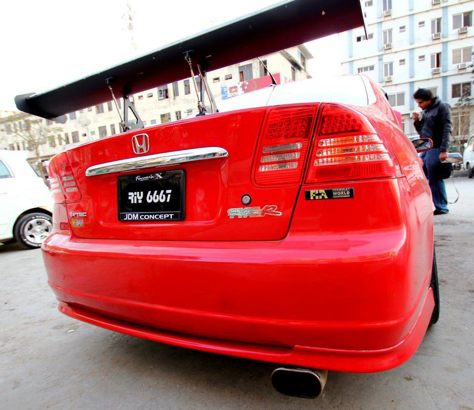 Modified Cars Red Honda Civic ivtec Modified