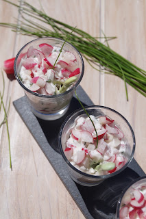 Verrines fraîcheur de radis www.recettesgourmandesbykelou.com