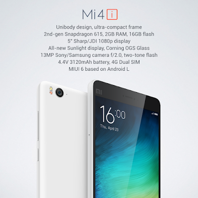 Spesifikasi Xiaomi Mi4i
