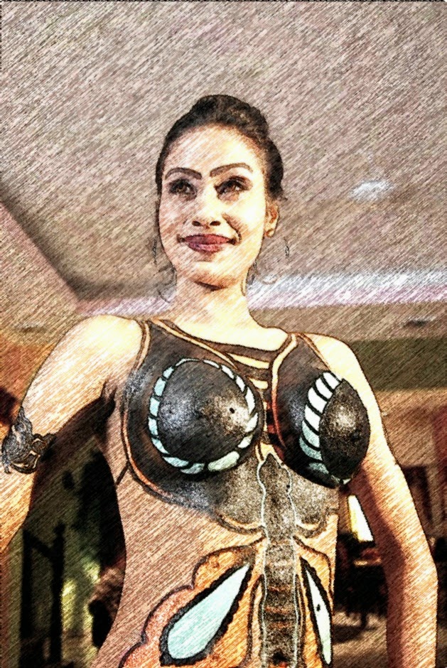 Indian Girls and Housewives with Beautiful Body Painting ~ Homely