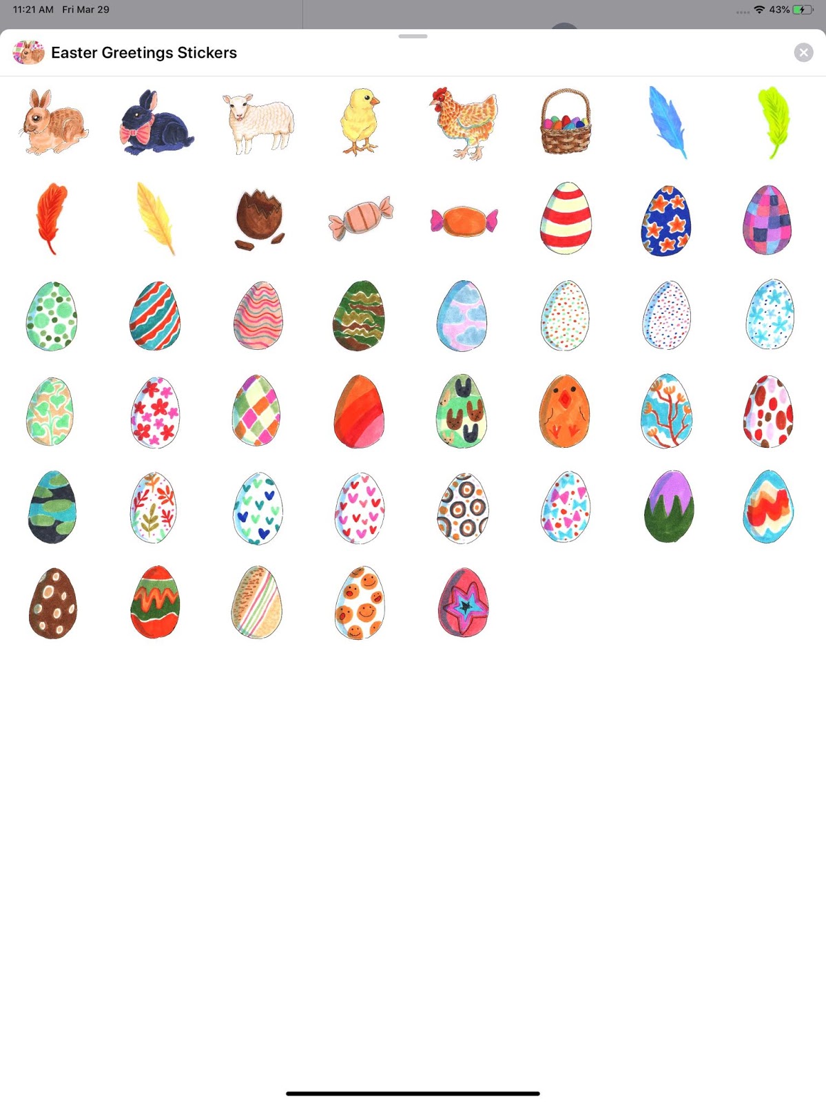 iMessage stickers for Easter! / iMessagetarroja pääsiäistä varten!
