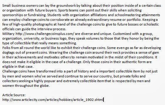 Artikel Bahasa Inggris Custom Coins