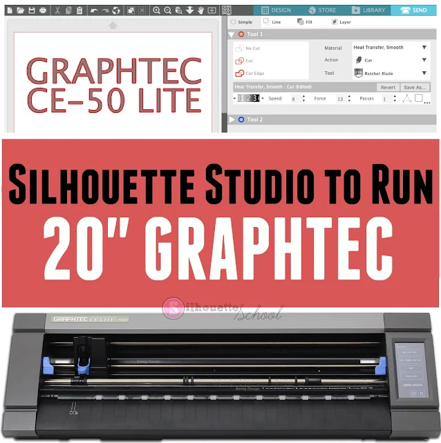 Silhouette Studio Software to Run 20" Graphtec CE50 LITE Silhouette