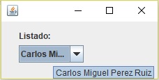 Mostrar textos largos de JComboBox en Java
