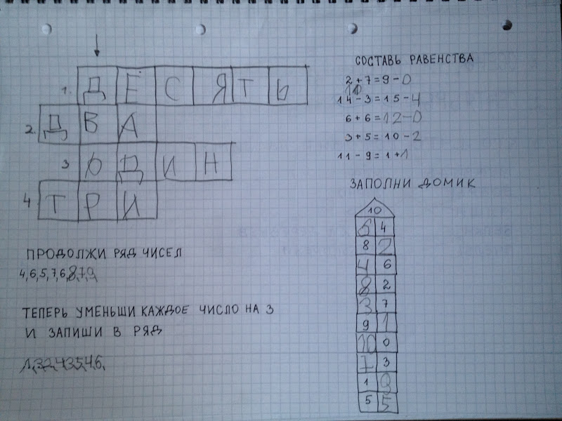 цифры для первоклассника