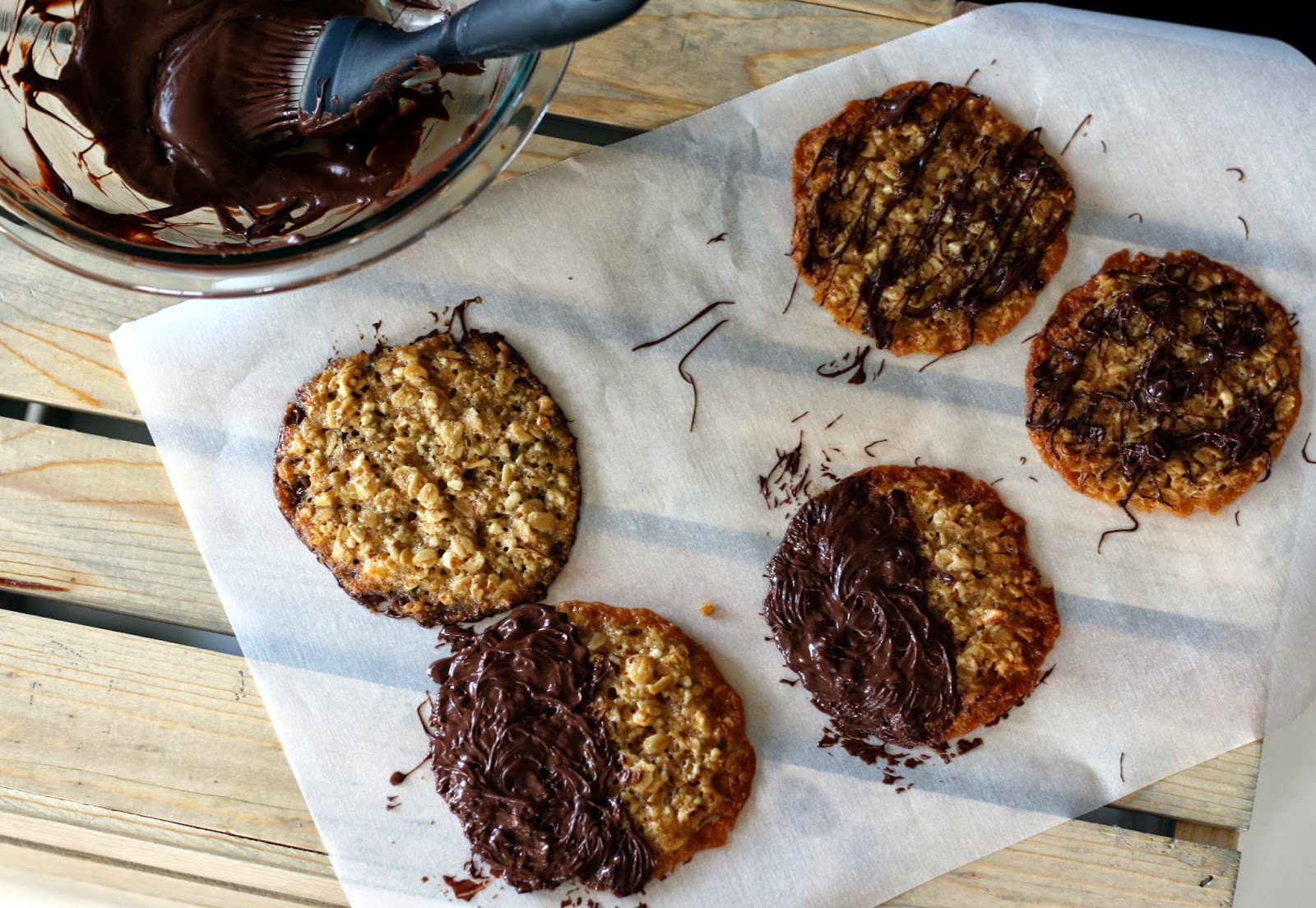 the semifrugal life almond oatmeal lace cookies