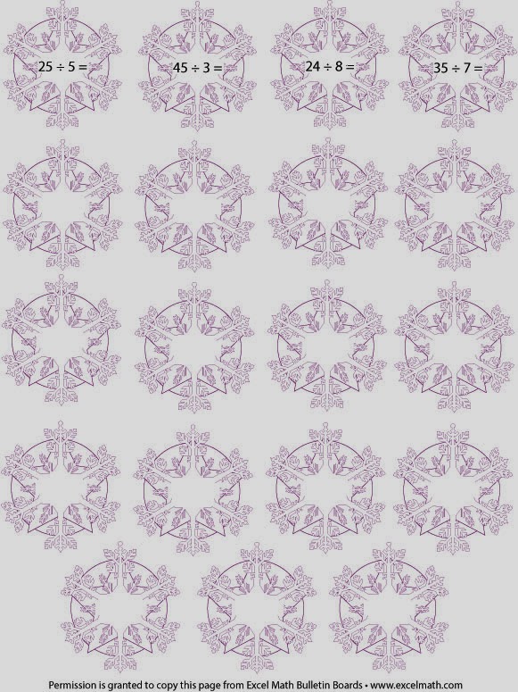 Excel Math Math Bulletin Boards Let It Snow!