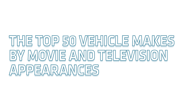 Top 50 Vehicle Makes By Movie And Television Appearances