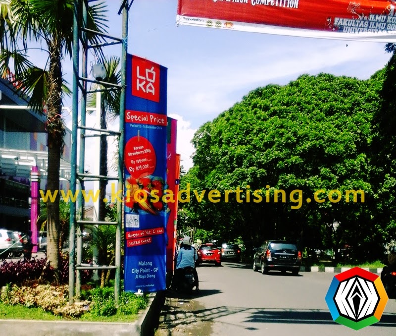 Jasa Pasang Umbul-umbul, Vertikal Banner Dieng Malang City Point Matos