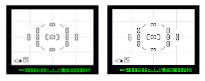 Dslr Viewfinder on the left is un calibrated diopter and on the right is a calibrated diopter